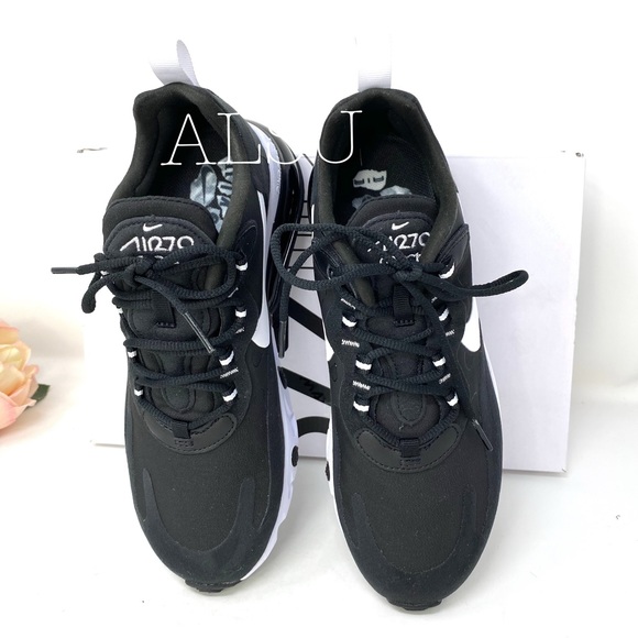 Nike Air Max 270 React Black White W AUTHENTIC - Picture 5 of 8